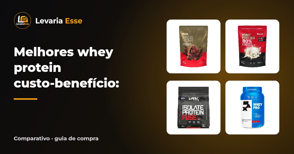 Melhores whey protein custo-benefício: concentrado e isolado